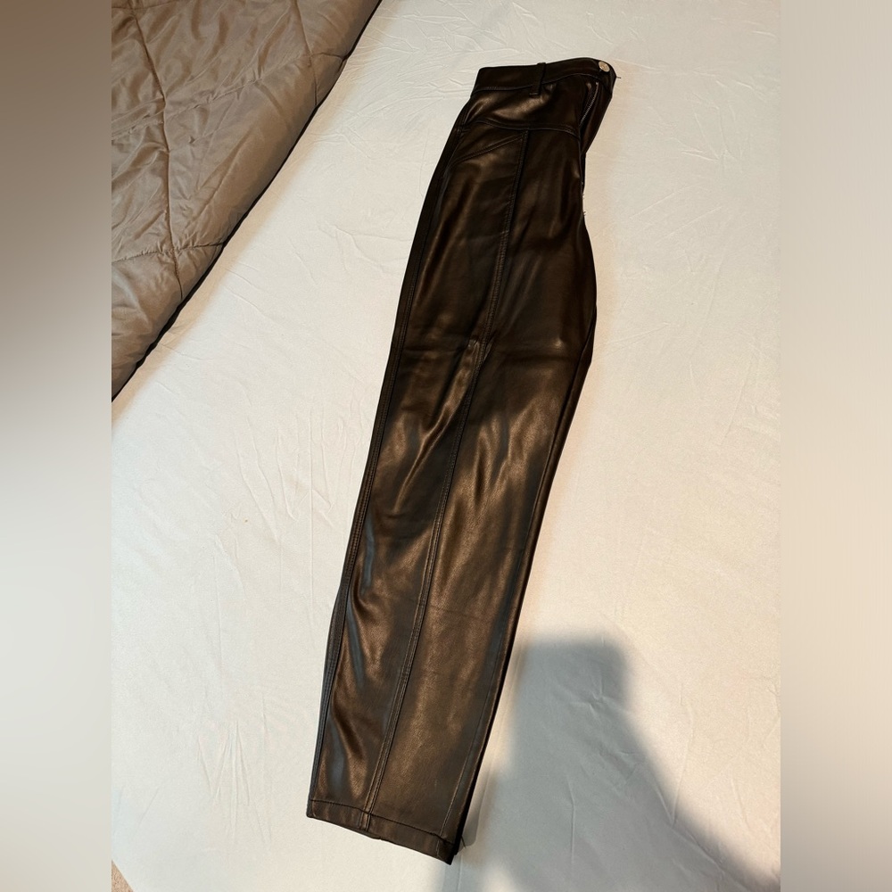 Mango black leather pants - Picture 2 of 2